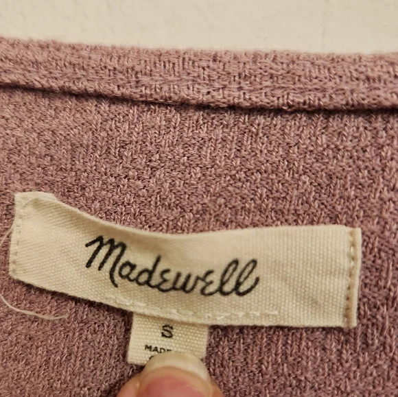 Madewell Cross Button Wrap Dress - Size Small - Lavender - Like New Blush Pink - Picture 8 of 10